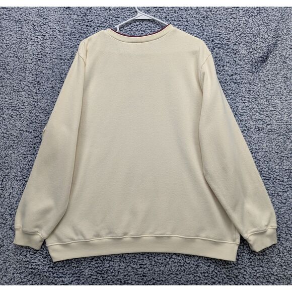 VTG Blair Embroidered Grandma Sweatshirt Size XL Pullover Cottage Floral Cream - Picture 2 of 12